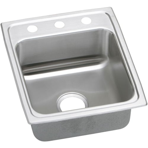 Elkay LRADQ152240 Gourmet 15' Single Basin Drop In Stainless Steel Kitchen Sink