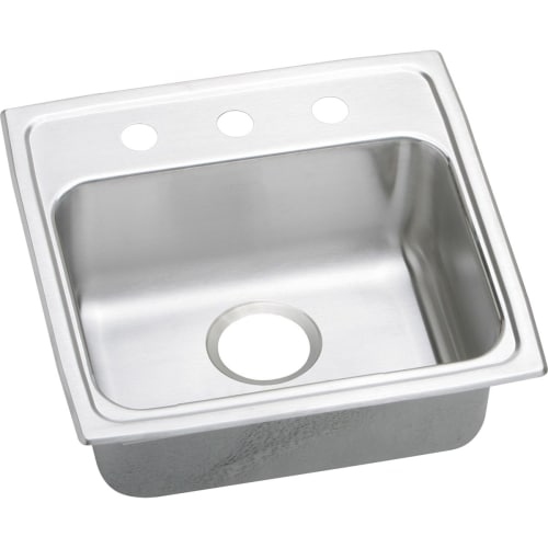 Elkay LRAD191855 Gourmet 19' Single Basin Drop In Stainless Steel Kitchen Sink