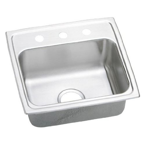 Elkay LRADQ191865 Gourmet 19' Single Basin Drop In Stainless Steel Kitchen Sink
