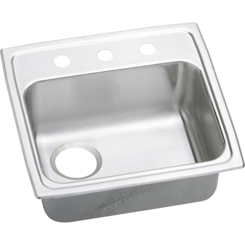 Elkay LRADQ191865L Gourmet 19' Single Basin Drop In Stainless Steel Kitchen Sink