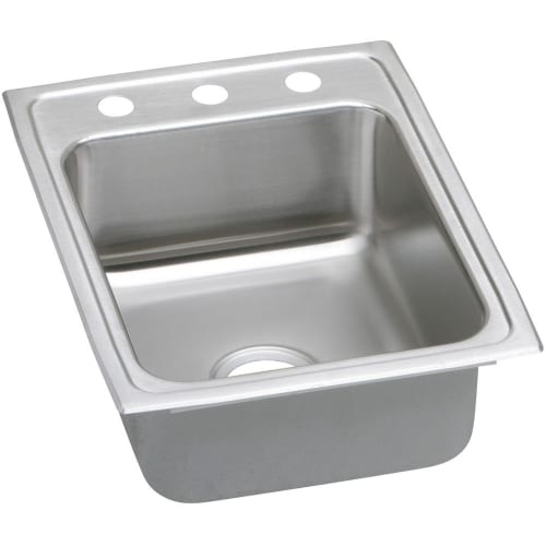 Elkay LRADQ172250 Gourmet 17' Single Basin Drop In Stainless Steel Kitchen Sink