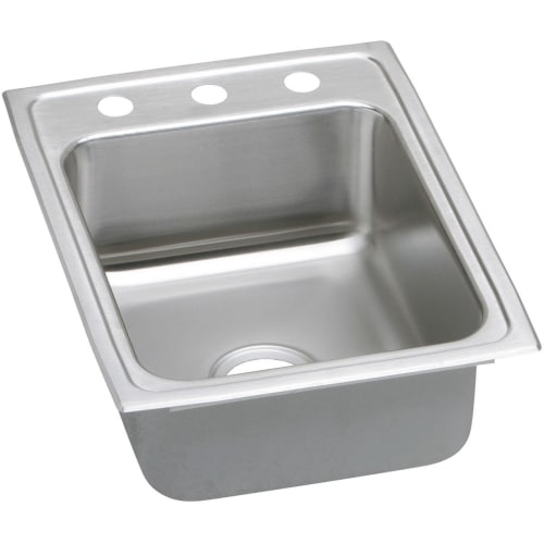 Elkay LRADQ172245 Gourmet 17' Single Basin Drop In Stainless Steel Kitchen Sink