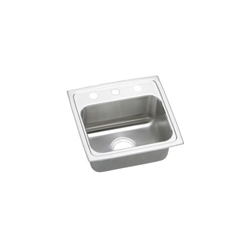 Elkay LRADQ172060 Gourmet 17' Single Basin Drop In Stainless Steel Kitchen Sink