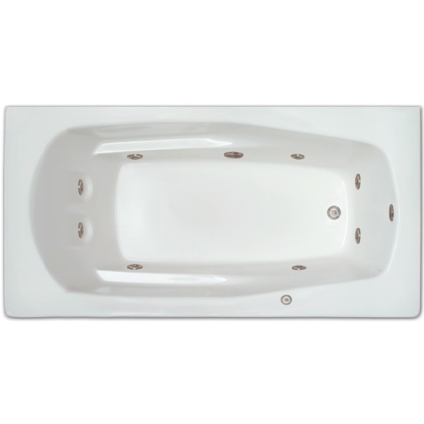 Signature Bath White Acrylic Drop-in Whirlpool Tub