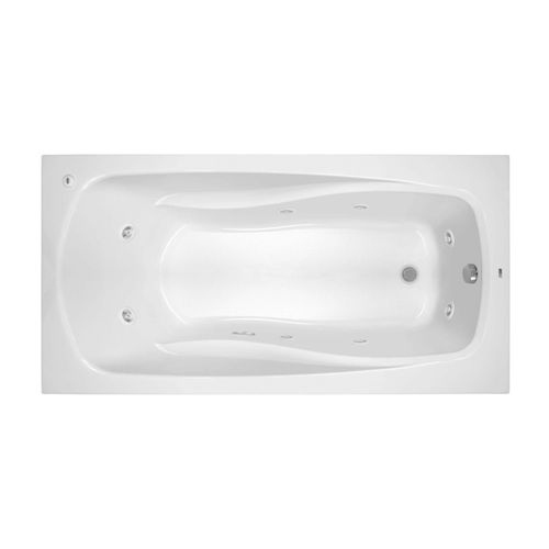 ProFlo PFWPLUSA7236 72' x 36' Whirlpool Bathtub with 8 Hydro Jets and EasyCare Acrylic - Drop In or Alcove Installation