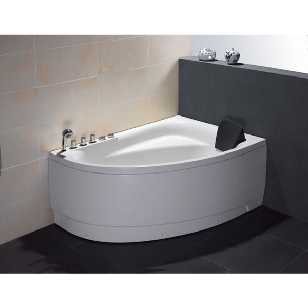 EAGO AM161-L White Acrylic 5-foot Whirlpool Bath Tub With Left Drain - Acrylic
