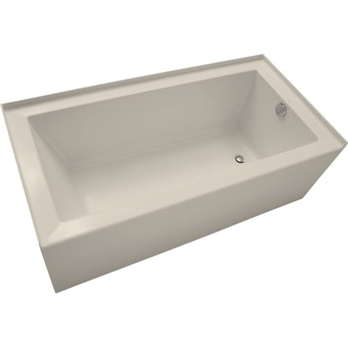 Mirabelle MIRSKS6030R Sitka 60' X 30' Acrylic Soaking Bathtub for Three Wall Alcove Installations with Right Drain