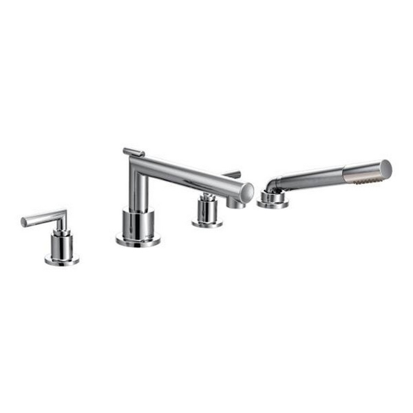 Moen Arris Chrome Two-handle Diverter Roman Tub Faucet with Hand Shower - Chrome